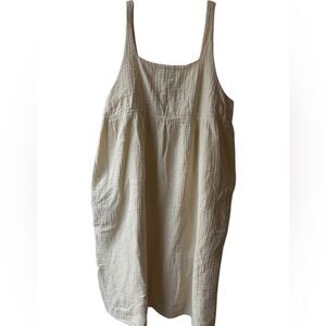 XL Stars Above Cotton Cream Gauze Pockets Dress Night Wear Gown Cottagecore